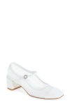 Aeyde Buckle Fastened High Heeled Pumps In White