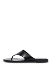 Aeyde Minimalist Wide Strap Toe Post Sandals In Black