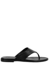 Aeyde Minimalist Wide Strap Toe Post Sandals In Black
