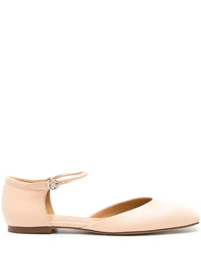Aeyde Miri Nappa Leather Peach Shoes In Neutral