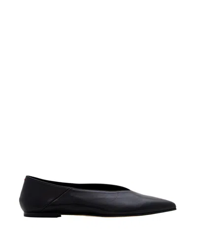Aeyde Moa Leather Ballet Flats In Black