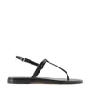 Aeyde Ella Leather Sandals In Black