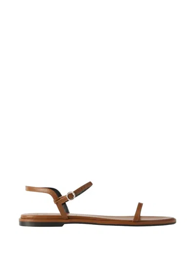 Aeyde Nettie Leather Slingback Sandals In Multi