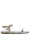 Aeyde Nettie Metallic Leather Sandals