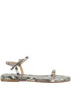 Aeyde Nettie Snake Print Goat Leather Creamy In Nude