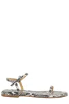 Aeyde Nettie Snake Print Goat Leather Creamy In Creamy