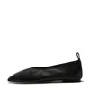 Aeyde Black Nomi Ruched Ballerina Flats In Black