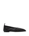 Aeyde Nomi Nappa Leather Black Ballerina In Black