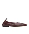 Aeyde Nomi Ruched Ballet Flats In Red