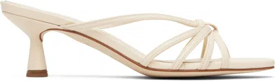 AEYDE OFF-WHITE ABBY LEATHER MULES