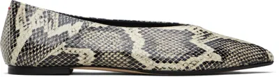 Aeyde Off White & Black Moa Pointed-toe Flats