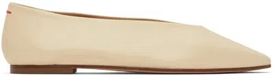 Aeyde Off-white Betty Ballerina Flats In Creamy