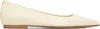 Aeyde Off-white Cassy Pointed-toe Ballerina Flats In White