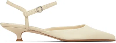 Aeyde Off-white Colette Nappa Leather Heels