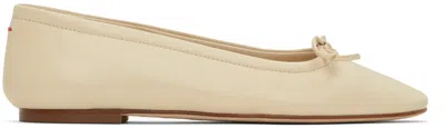 Aeyde Off-white Delfina Ballerina Flats In Creamy