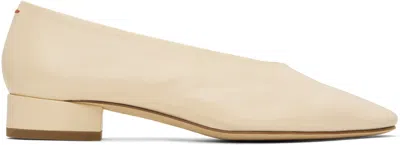 Aeyde Off-white Delia Ballerina Flats In Creamy