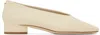 Aeyde Off-white Delia Leather Ballerina Flats In Creamy