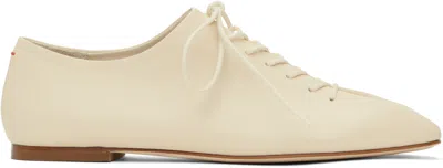 Aeyde Off-white Isla Nappa Leather Derbys In Creamy