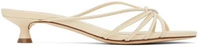 Aeyde Off-white Milla Heeled Sandals In Cream