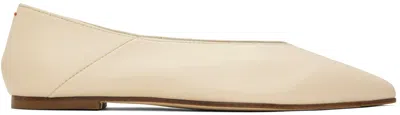 Aeyde Off-white Moa Ballerina Flats In Beige