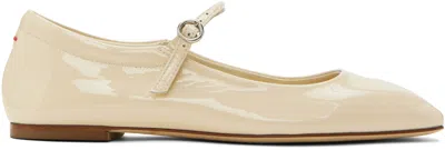 Aeyde Off-white Uma Ballerina Flats In Brown