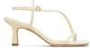 Aeyde Off-white Elise Leather Toe-post Heeled Sandals In White