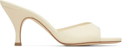 Aeyde Off-white Samia Stiletto Mule Heeled Sandals