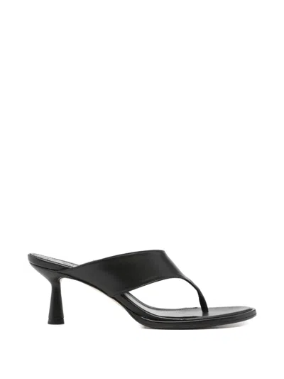 Aeyde Black Nappa Leather Cross Breed Lamb Leather Heels
