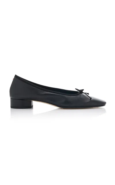 Aeyde Onda Leather Ballet Flats In Black