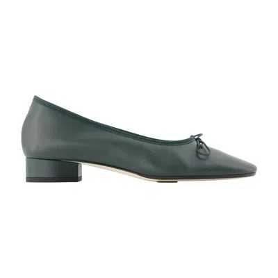 Aeyde Onda Bow-detail Leather Pumps In Green