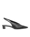 Aeyde Pointed Low-heeled Sandals In Black