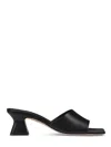 Aeyde Square Toe High Heel Sandals In Black