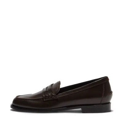 Aeyde Oscar Leather Loafers In Brown