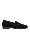 Aeyde Oscar Suede Loafers In Black
