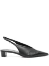 Aeyde Oti Slingback Pointed Toe Pump In Nero