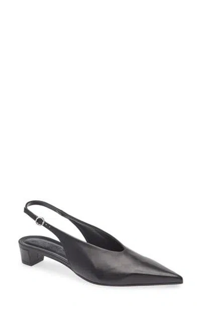 Aeyde Oti Slingback Pointed Toe Pump In Black