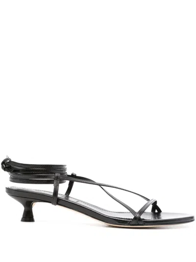 Aeyde Paige Nappa Leather Sandals In Black