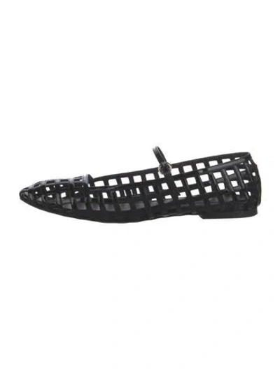 Pre-owned Aeyde Patent Leather Ballet Flats In Black