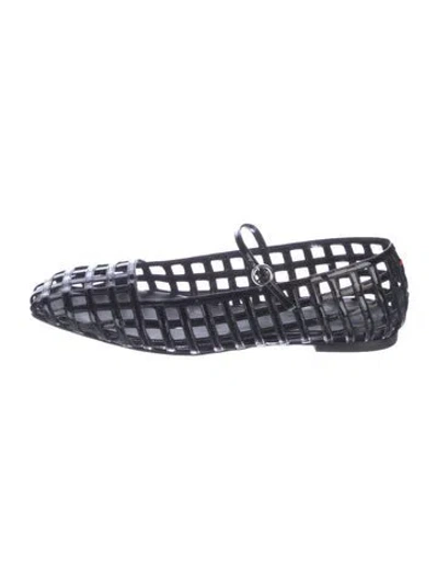 Pre-owned Aeyde Patent Leather Ballet Flats In Blue