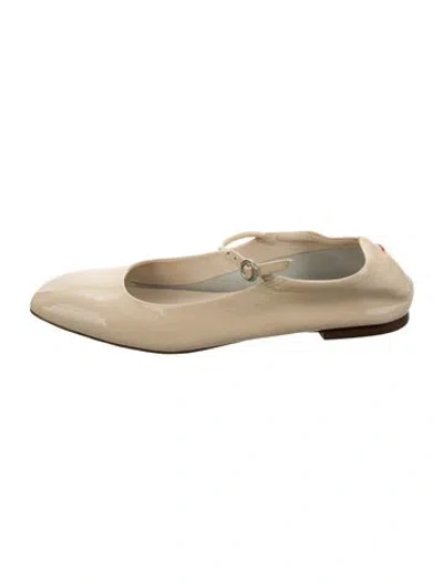 Pre-owned Aeyde Patent Leather Ballet Flats In Neutral