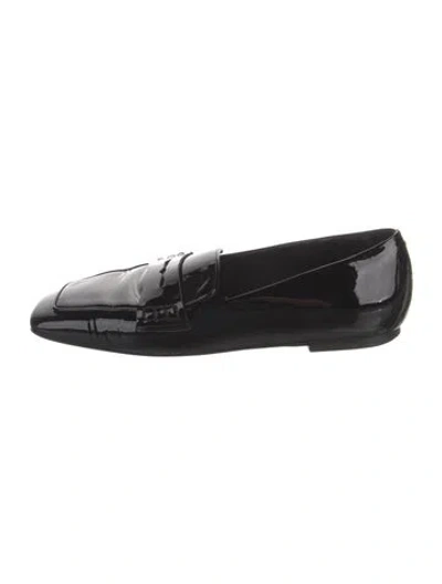 Pre-owned Aeyde Patent Leather Loafers In Black