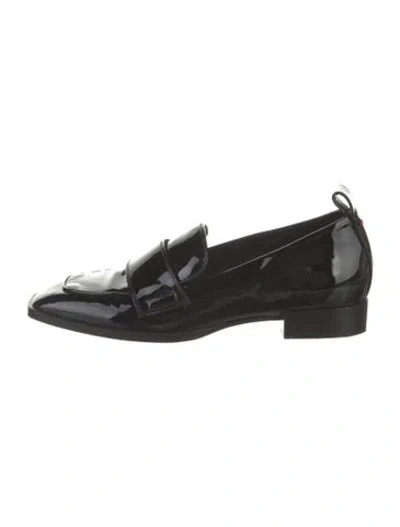 Pre-owned Aeyde Patent Leather Loafers In Black