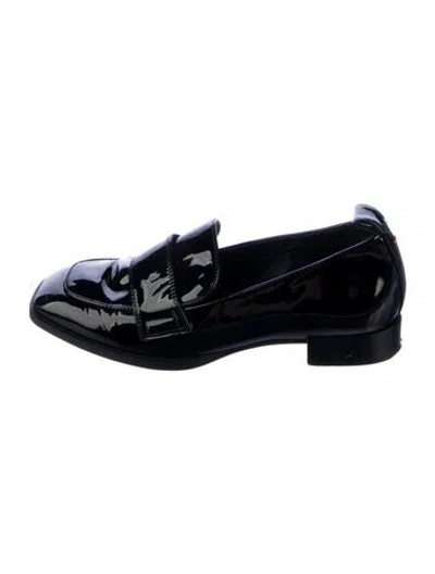 Pre-owned Aeyde Patent Leather Loafers In Black