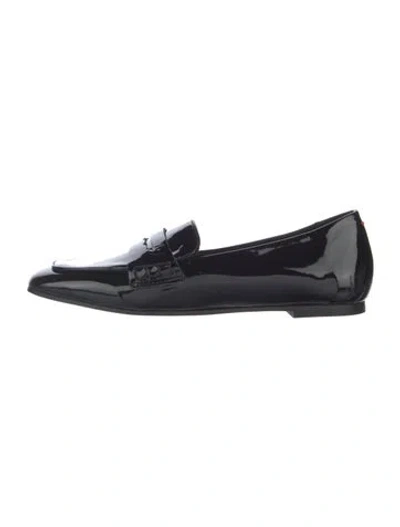Pre-owned Aeyde Patent Leather Loafers In Black