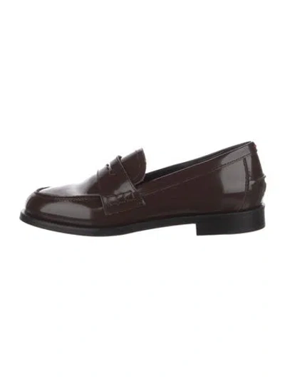 Pre-owned Aeyde Patent Leather Loafers In Multi