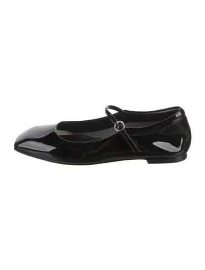 Pre-owned Aeyde Patent Leather Mary Jane Flats In Black