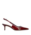 Aeyde Saba Patent Calf Leather Red Metallic Pumps Red Metallic In Red