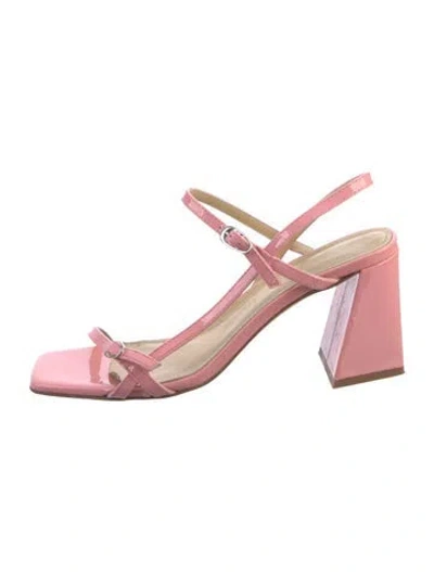 Pre-owned Aeyde Patent Leather Sandals In Pink