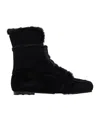 Aeyde Black Paul Shearling Ankle Boots In Black