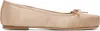 Aeyde Pink Gabriella Satin Ballerina Flats In Peach